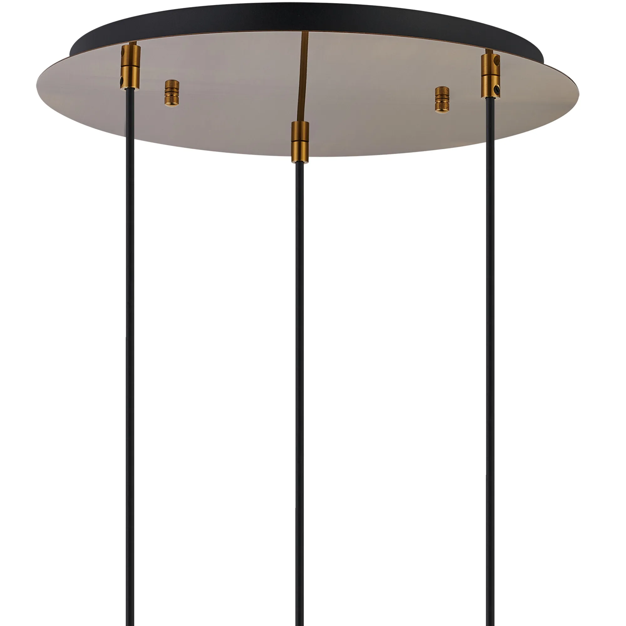 Lori 40cm Round Pendant, 3 Light Adjustable E27, Antique Gold/Smoke Slim Curved Trapezium Shades DK1185  Deco Lori Antique Gold